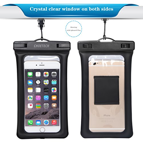 Choetech Universal Waterproof Cellphone Pouch (wpc035) - Black - 2 Pack -  Brand New