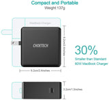 Q4004 Choetech 60W PD 3.0 Type C Fast Charging Foldable Adapter USB C Charger CHOETECH