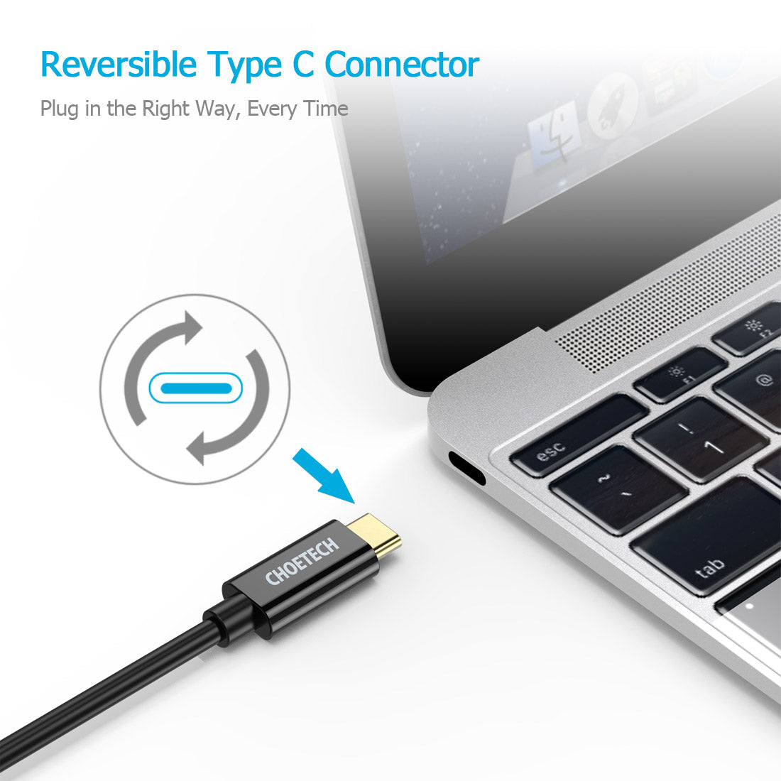 XCV-1801BK CHOETECH USB C to VGA Cable 1.8M