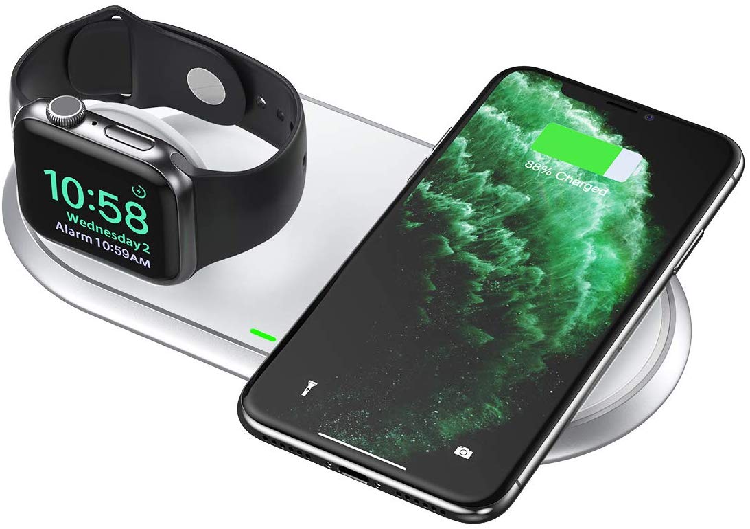 T317 2 in 1 Dual Wireless Charger Pad &amp; Foldable Apple Watch (MFI Certified) CHOETECH