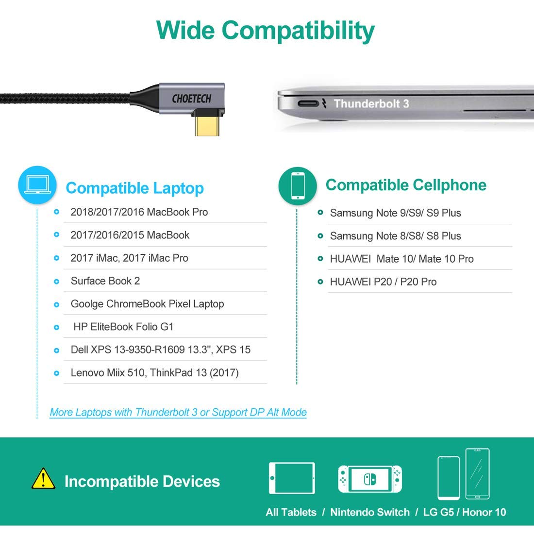 XCH-1803 USB C to HDMI Braided Cable 4K@60Hz CHOETECH