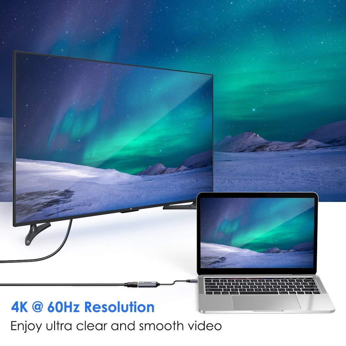 HUB-H10 USB C to HDMI Adapter with Braided Cable 4K@60Hz Sleek CHOETECH