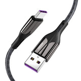 AC0013 CHOETECH Cable USB tipo C para HUAWEI, 5A SuperCharge Cable trenzado de nailon de carga rápida Compatible con HUAWEI P30, P20, Mate 20, Mate 20 pro, Honor 20, Honor V20 y más