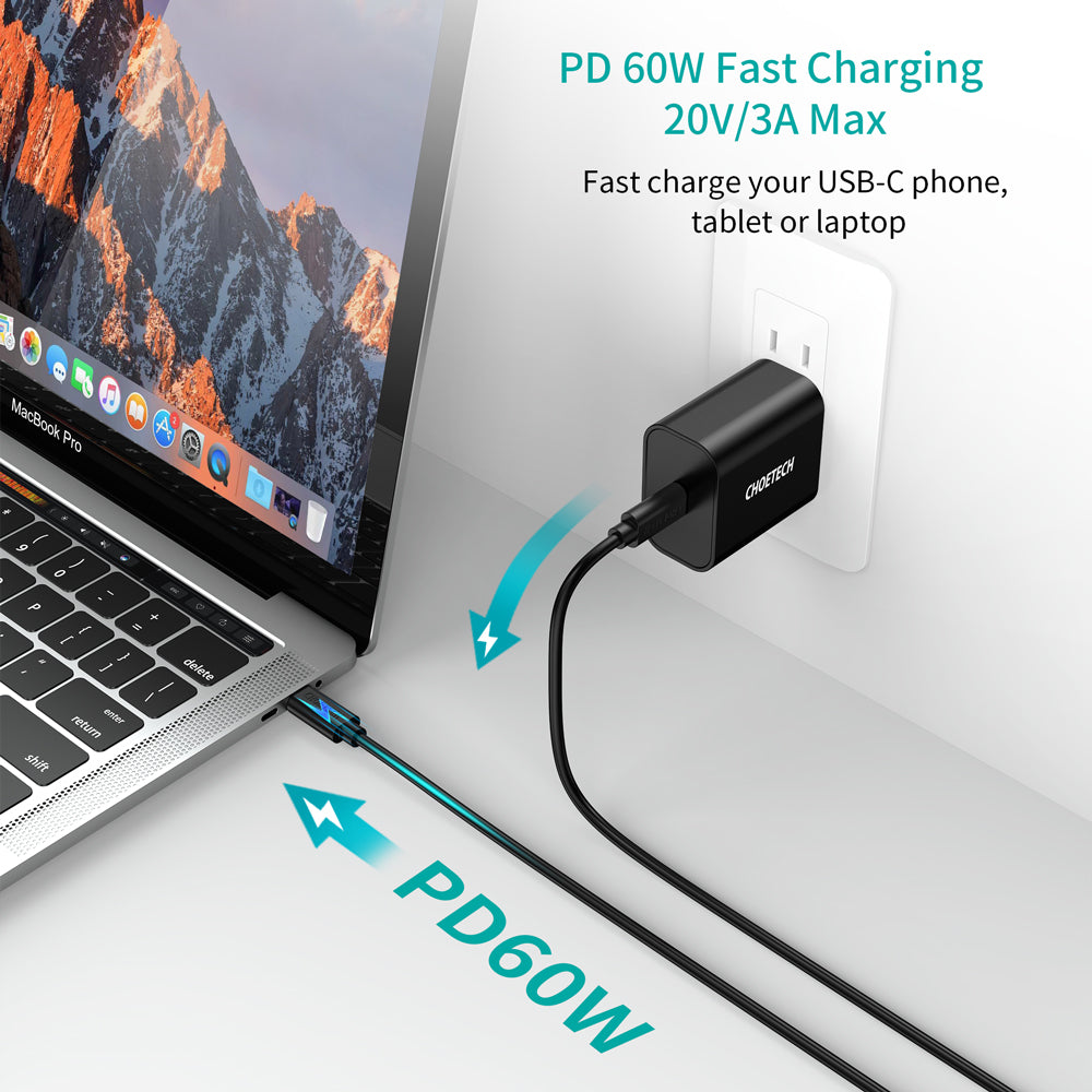 CC0001 Choetech 3A USB-C to USB-C Cable 1.6ft