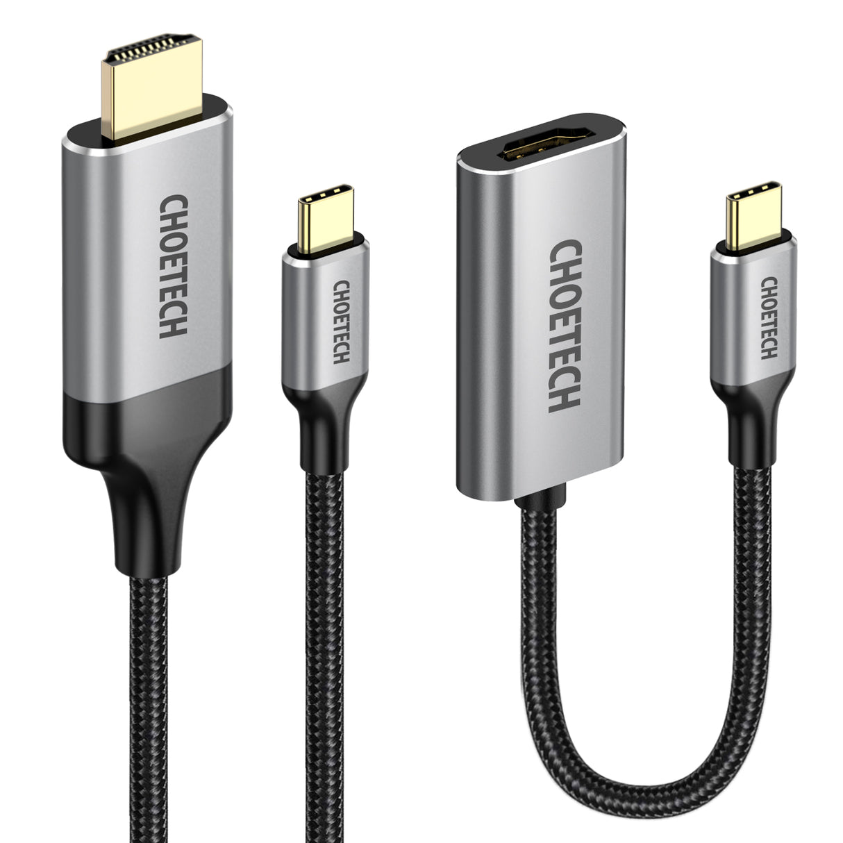 CH0033 Choetech USB C to HDMI Cable(4K@60Hz), 6.5ft/2m, USB Type C to HDMI Braided Adapter Thunderbolt 3 Cable
