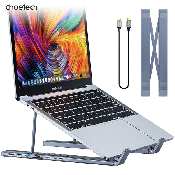 Choetech HUB-M48 7-in-1 USB-C Hub Stand – HDMI, USB Ports, Compact Dock
