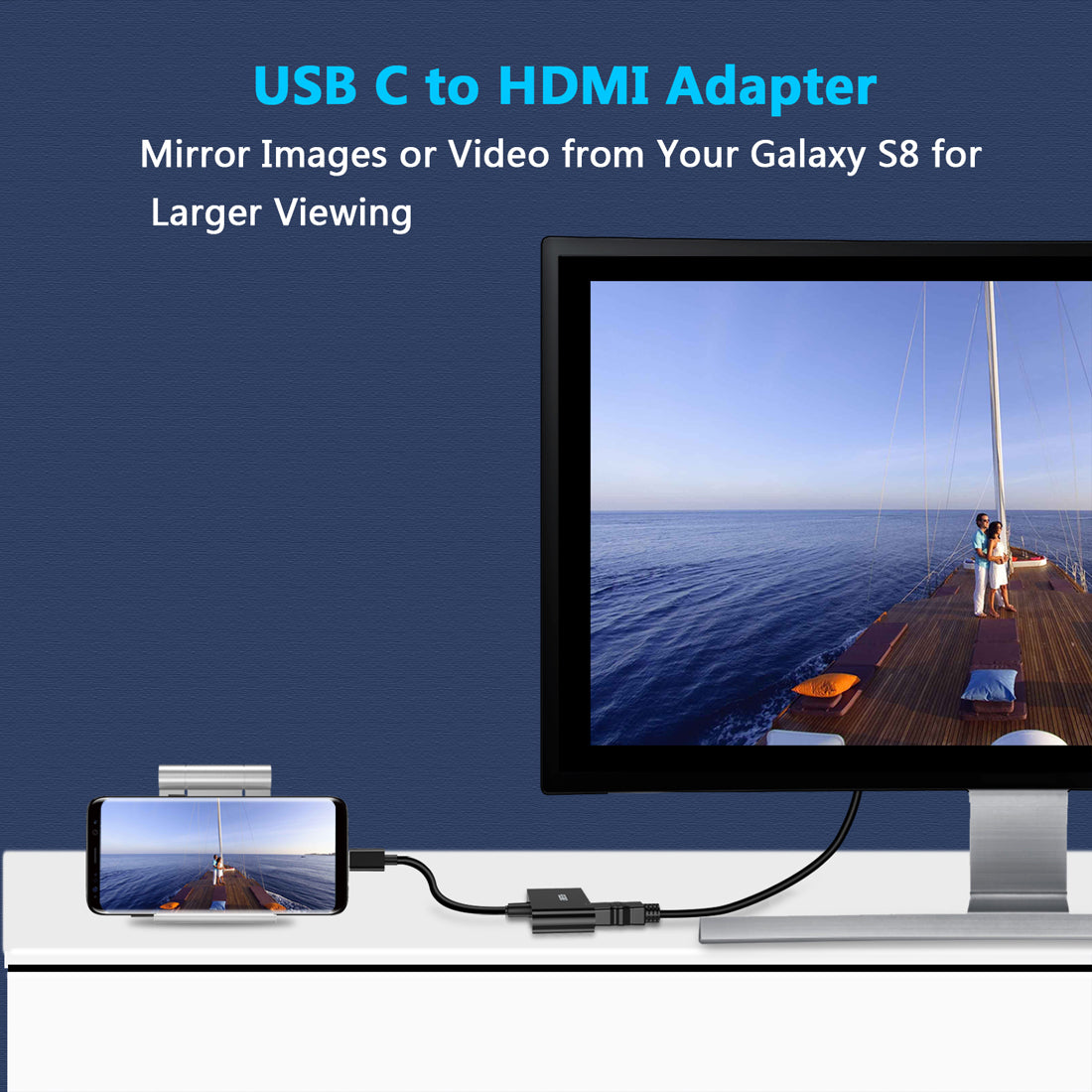 HUB-M03 CHOETECH Adaptador USB C a HDMI (4K a 60 Hz), adaptador USB tipo C HDMI hembra con puerto de carga PD de 60 W Thunderbolt 3 compatible con MacBook Pro/iPad Pro/MacBook Air 2018, Surface Book 2, Dell XPS 13/15