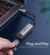 USB-C-zu-Gigabit-Ethernet-Adapter 2,5 G Typ C zu RJ45-LAN-Netzwerkadapteranschluss