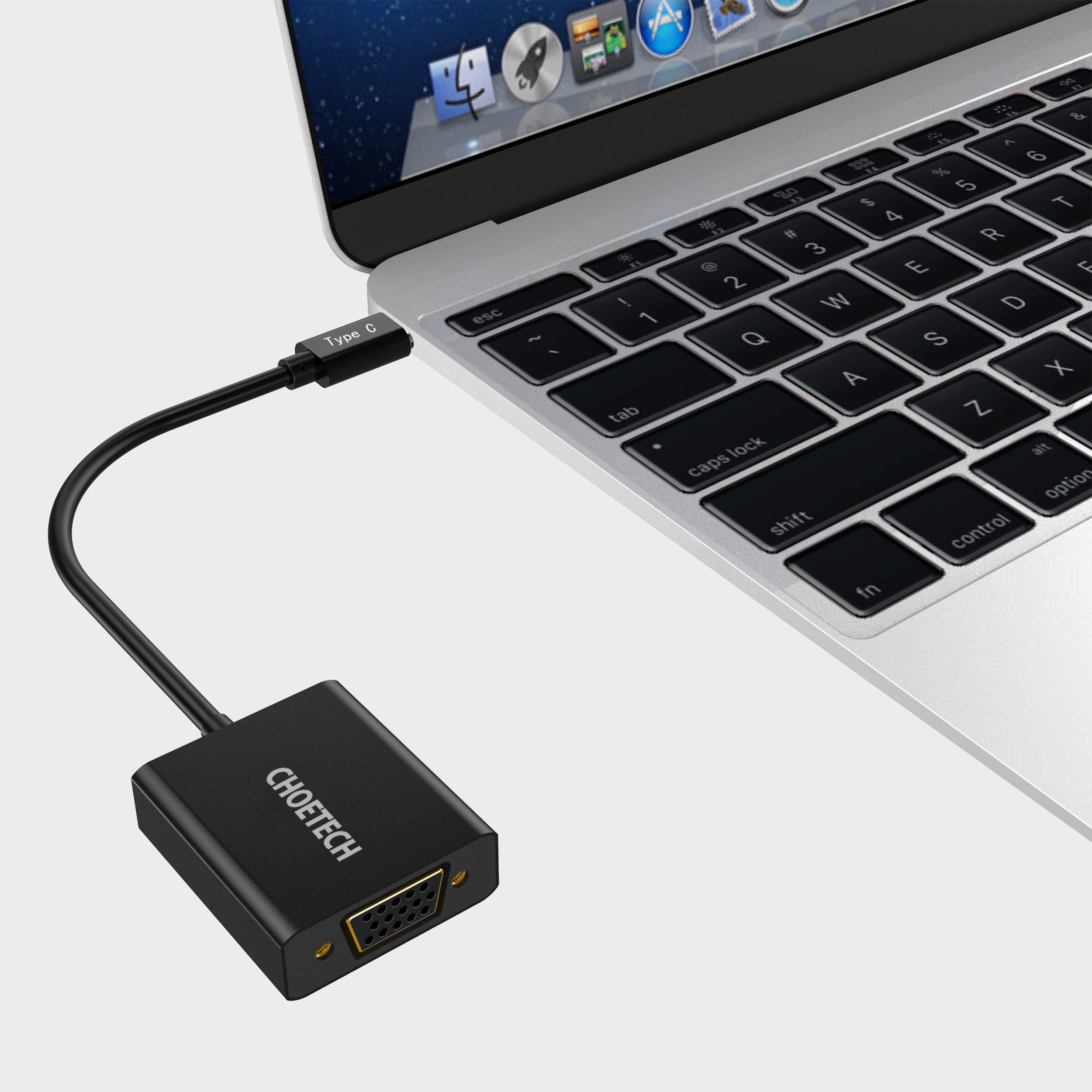 HUB-V01 Choetech Adaptateur USB 3.1 USB Type-C vers VGA pris en charge 1080p (compatible Thunderbolt 3 ports) pour MacBook, Chromebook Pixel et autres appareils Type-C