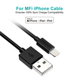 IP0026 CHOETECH MFi Certificado Lightning a USB Cable 2.4A Cable de datos de carga rápida para iPhone 8 X XR XS 7 6 5s iPad Mini y más