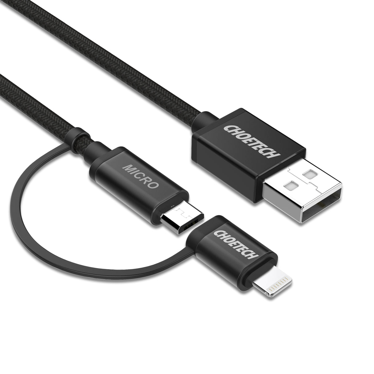 IP0028 Choetech 2-in-1 MFi Certified Lightning and Micro USB Cable