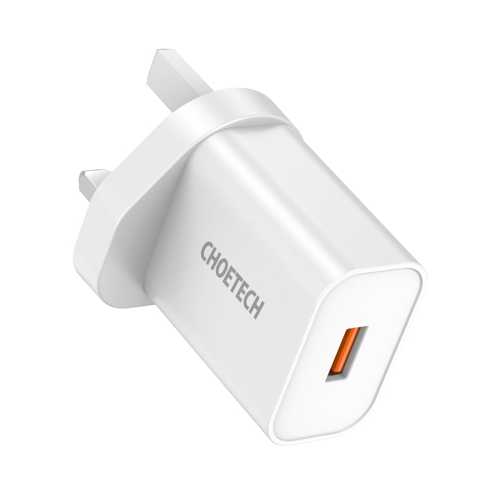Q5003 CHOETECH USB Ladegerät, 18W USB Wandladegerät Schnellladung 3.0 Schnellladung Reiseadapter Schnellladung Kompatibel mit iPhone 11 Pro Max, Samsung Galaxy Note 10, S10, Note 9, S9, Note 8, S8, LG