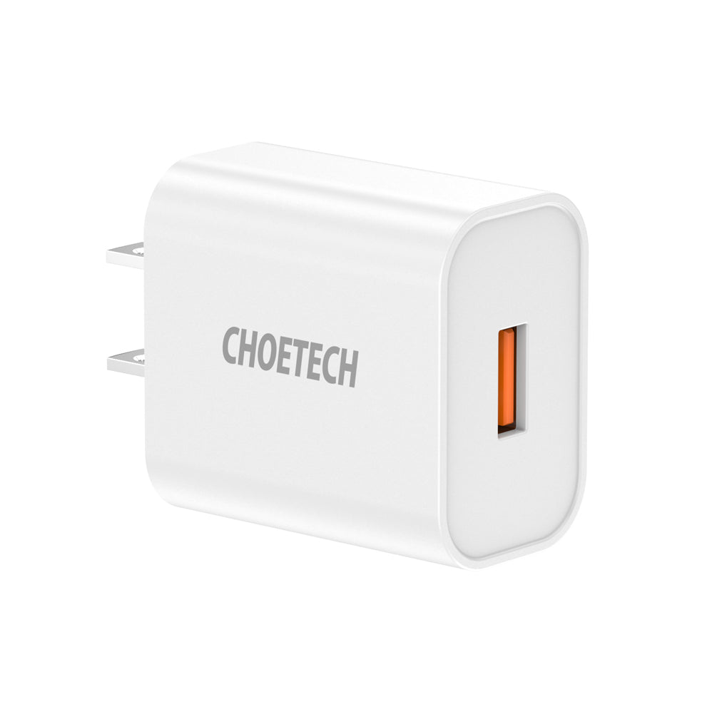 Q5003 CHOETECH USB Ladegerät, 18W USB Wandladegerät Schnellladung 3.0 Schnellladung Reiseadapter Schnellladung Kompatibel mit iPhone 11 Pro Max, Samsung Galaxy Note 10, S10, Note 9, S9, Note 8, S8, LG