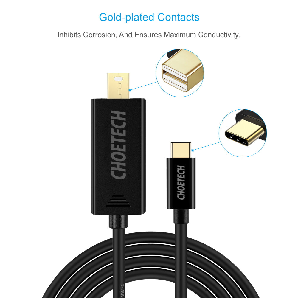 Cable XCM-1501BK Choetech USB C a Mini DisplayPort (1,5 m)